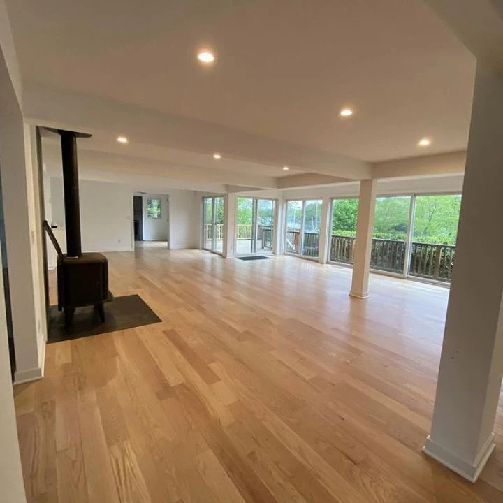 Empty home with spotless hardwood floors after a Salt and Tidy move-out cleaning in Savannah, GA